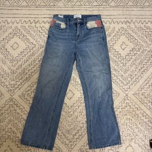 Current/Elliott Blue Straight Leg Jeans